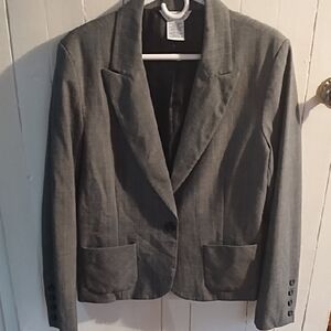 George Classic Gray Women's Blazer EUC Size 14.